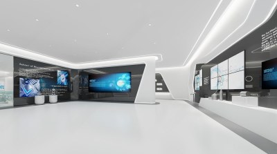 现代科技展厅3D模型下载